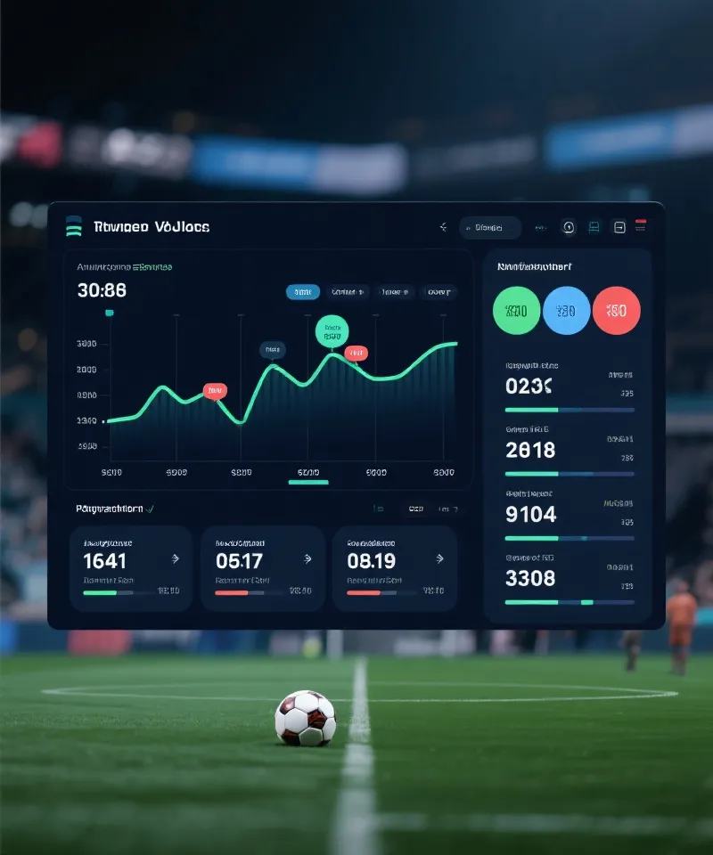 足球赛事分析与实时界面示意图